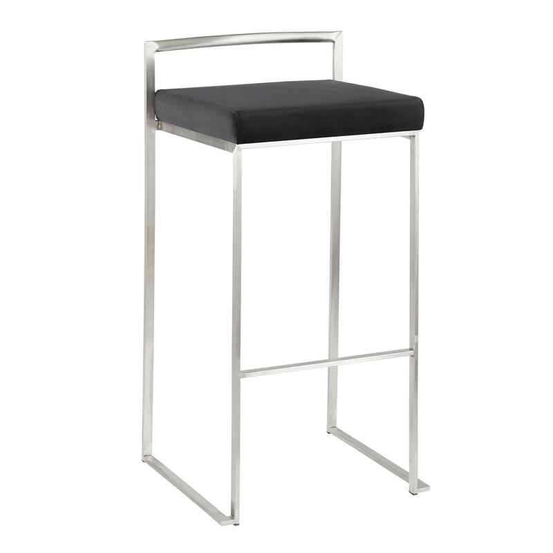 Lumi Source Fuji contemporary stackable barstool with sleek modern design, shown in a set of multiple stools