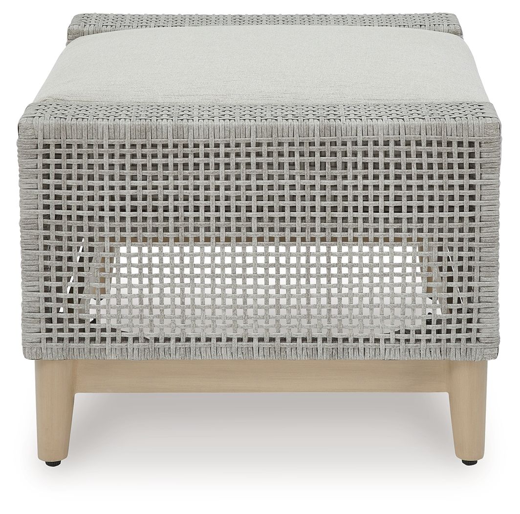 Seton Creek - Ottoman With Cushion - Gray - R&R Furniture Gallery (Fountain Valley, CA)