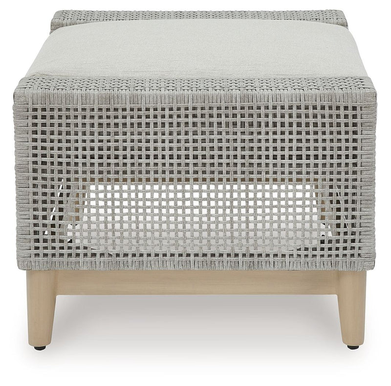 Seton Creek - Ottoman With Cushion - Gray - R&R Furniture Gallery (Fountain Valley, CA)