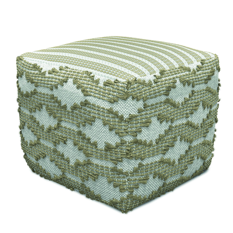 Rowan - Square Pouf Ottoman - Natural - R&R Furniture Gallery (Fountain Valley, CA)
