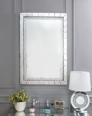 Nysa - 47" Accent Mirror - Mirrored & Faux Crystals - R&R Furniture Gallery (Fountain Valley, CA)