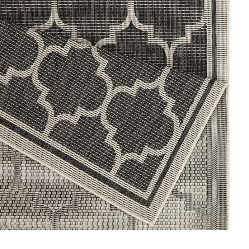 Sunshine - 5'3" X 7'3" Indoor & Outdoor Area Rug Polypropylene - Anthracite - R&R Furniture Gallery (Fountain Valley, CA)