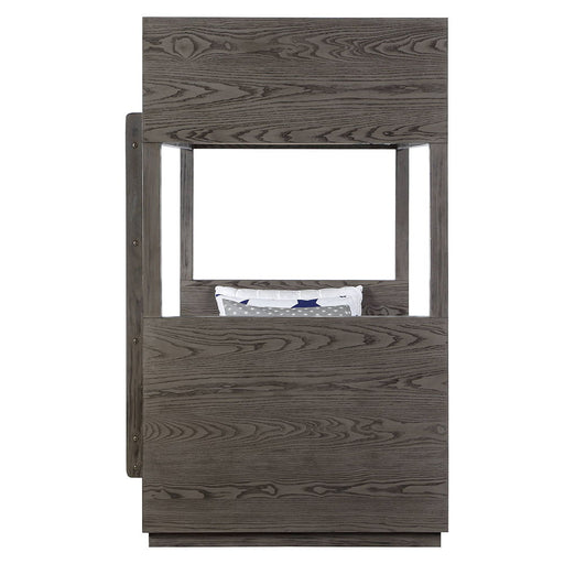 Estevon - Twin Over Twin Bunk Bed With Storage - Gray Oak - R&R Furniture Gallery (Fountain Valley, CA)