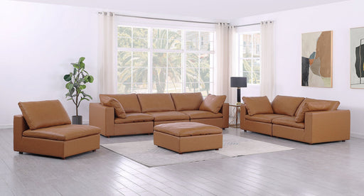1100 - 3-Piece Sofa Set With Ottoman (Top-Grain Italian Leather) - R&R Furniture Gallery (Fountain Valley, CA)