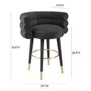 Betty - Velvet Counter Stool - R&R Furniture Gallery (Fountain Valley, CA)