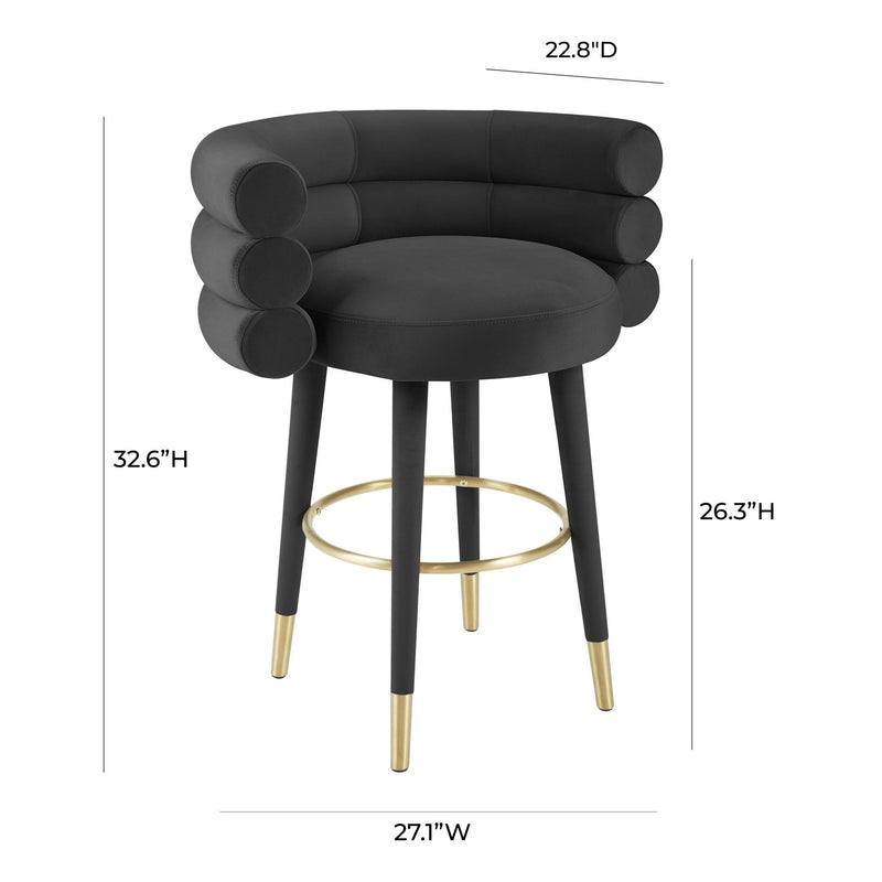 Betty - Velvet Counter Stool - R&R Furniture Gallery (Fountain Valley, CA)