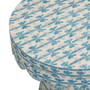 Lady - Capiz Shell Round Side Table - Blue Ribbon - R&R Furniture Gallery (Fountain Valley, CA)
