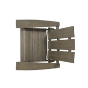 Noble House Aurascape outdoor foldable Adirondack arm chair in weather-resistant material, black finish, and comfortable design.