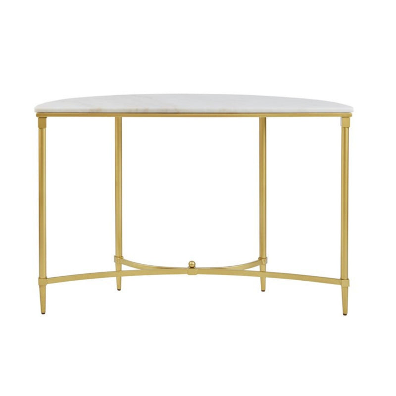 Bordeaux - Console Table - White / Gold - R&R Furniture Gallery (Fountain Valley, CA)