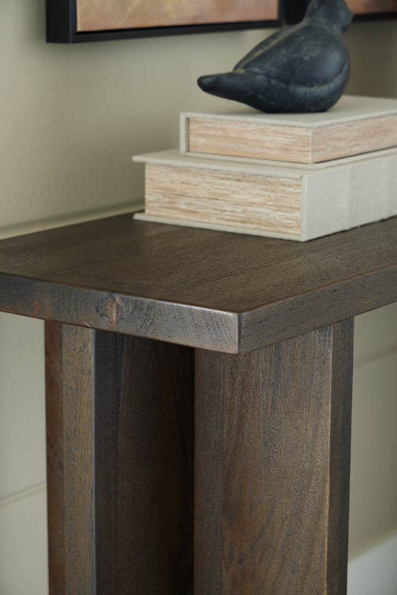 Jalenry - Console Sofa Table - Grayish Brown - R&R Furniture Gallery (Fountain Valley, CA)