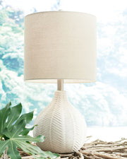 Rainermen - Ceramic Table Lamp  - Off White - R&R Furniture Gallery (Fountain Valley, CA)