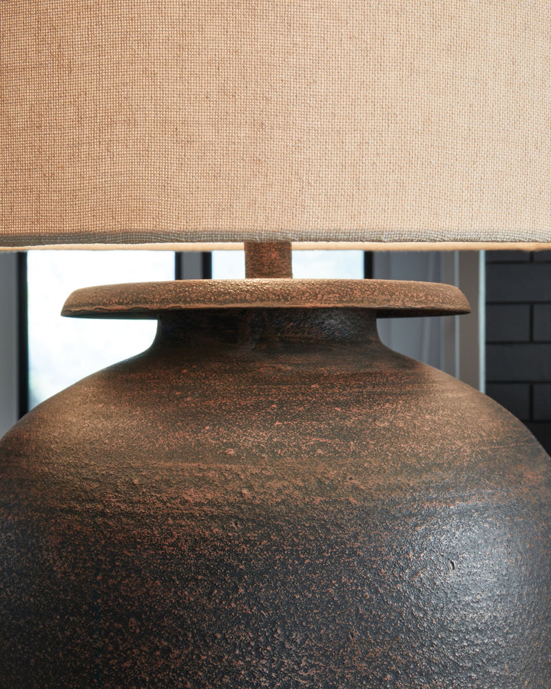 Carlenbury - Metal Table Lamp - Antique Brown - R&R Furniture Gallery (Fountain Valley, CA)