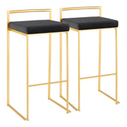 Lumi Source Fuji contemporary glam barstool with quality construction, featuring a sleek design and cushioned seat.
