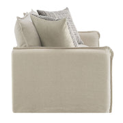 Upendo - Loveseat With 2 Pillows - Beige Linen - R&R Furniture Gallery (Fountain Valley, CA)