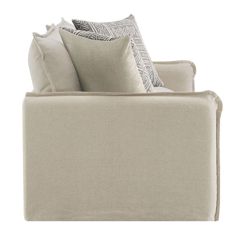 Upendo - Loveseat With 2 Pillows - Beige Linen - R&R Furniture Gallery (Fountain Valley, CA)