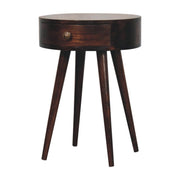 Circular Shaped Bedside Table - Walnut - R&R Furniture Gallery (Fountain Valley, CA)