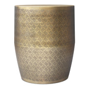 Johnsen - Cross Hatch Pattern Accent Table - Antique Gold - R&R Furniture Gallery (Fountain Valley, CA)