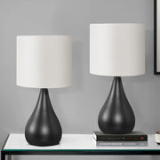 Lighting, Table Lamp, Contemporary (Set of 2) - Black - R&R Furniture Gallery (Fountain Valley, CA)