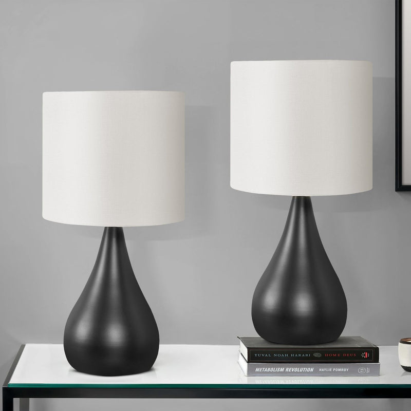 Lighting, Table Lamp, Contemporary (Set of 2) - Black - R&R Furniture Gallery (Fountain Valley, CA)