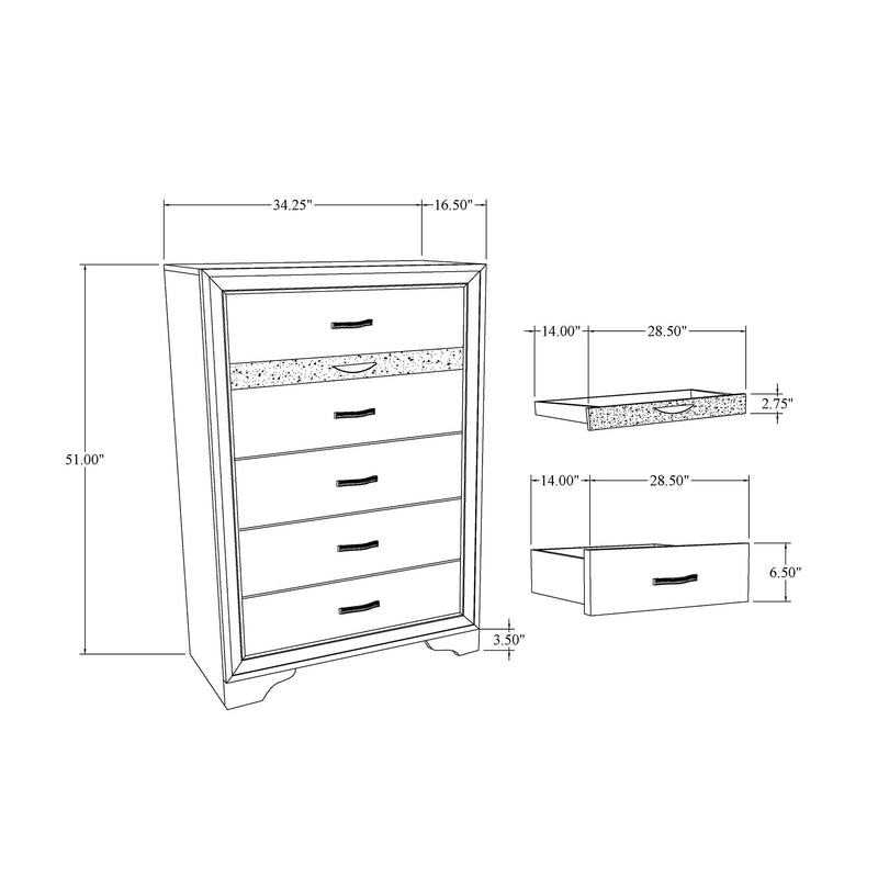 Ryder - Sparkle Chest - Gray - R&R Furniture Gallery (Fountain Valley, CA)
