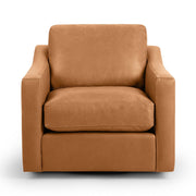 Classic Home Aspen swivel chair with a cushioned seat, wooden base, and modern design for stylish comfort.