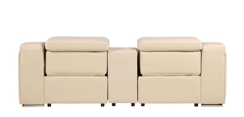 1116 - 3-Piece Modular Power Reclining Console Loveseat In With 2 Power Recliners & Power Headrests