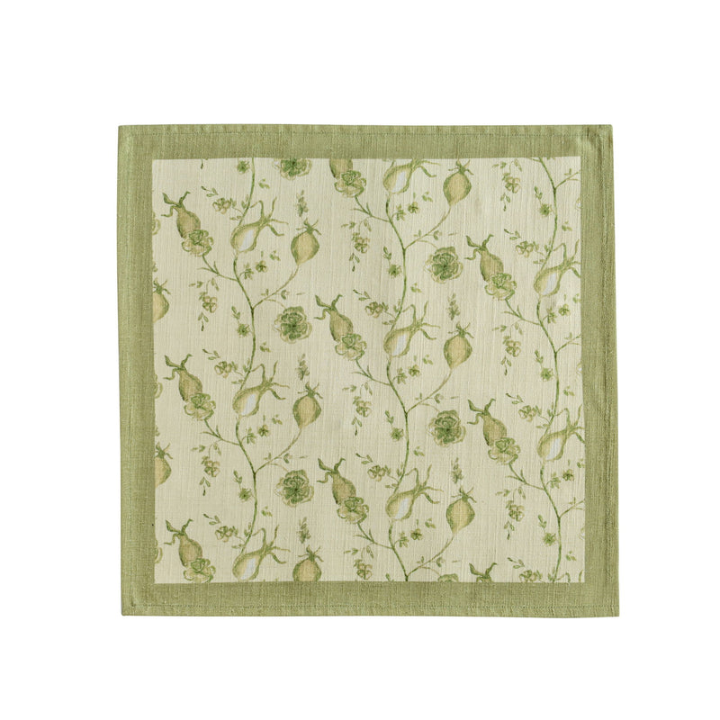 Set of four Dolce natural cotton napkins by TOV Furniture, showcasing soft, woven fabric with clean, neutral design.