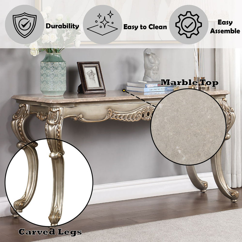 Miliani - Table With Marble Top - R&R Furniture Gallery (Fountain Valley, CA)
