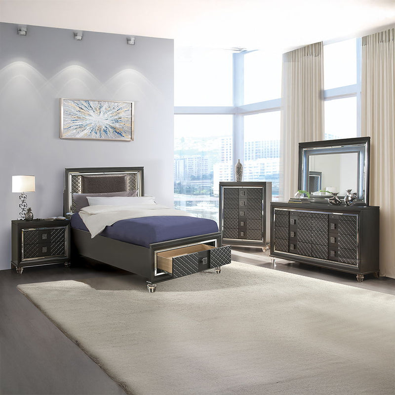 Sawyer - Mirror With LED - Metallic Gray - R&R Furniture Gallery (Fountain Valley, CA)