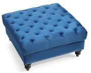 Soft charming traditional upholstered ottoman by Glory Furniture with plush fabric and classic design, perfect for living room decor.