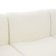 Noble House 3-seater sofa couch with curved armrests, stationary design, beige upholstery, and plush cushions.