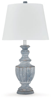 Cylerick - Terracotta Table Lamp - Antique Blue - R&R Furniture Gallery (Fountain Valley, CA)