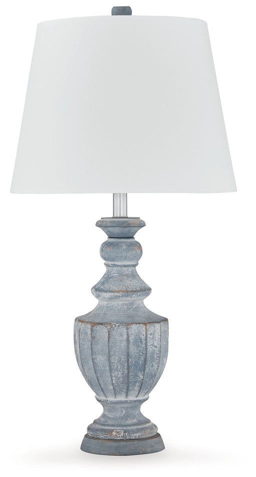 Cylerick - Terracotta Table Lamp - Antique Blue - R&R Furniture Gallery (Fountain Valley, CA)