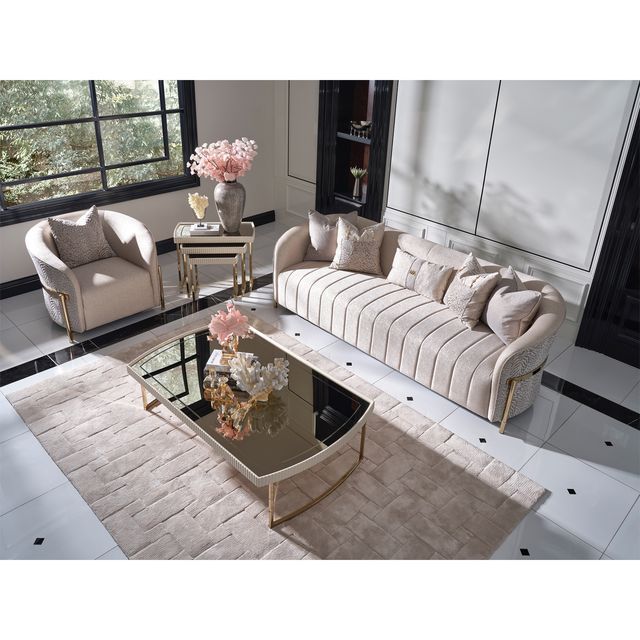 Lisbon - Sofa - Opal / Gold