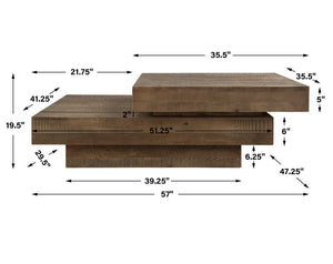 Rustic Planes - Modern Coffee Table