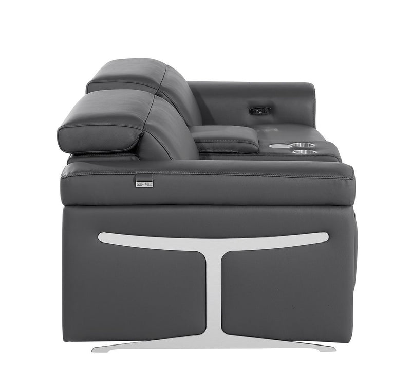 1126 - 6-Piece Modular Power Reclining Sofa And Console Loveseat Set In With 5 Power Recliners & Power Headrests