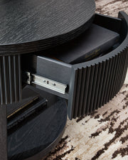 Marstream - Round End Table - Black - R&R Furniture Gallery (Fountain Valley, CA)