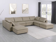 1100 - Top-Grain Italian Leather 8-Piece Sectional With Chaise - R&R Furniture Gallery (Fountain Valley, CA)