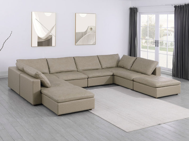 1100 - Top-Grain Italian Leather 8-Piece Sectional With Chaise - R&R Furniture Gallery (Fountain Valley, CA)