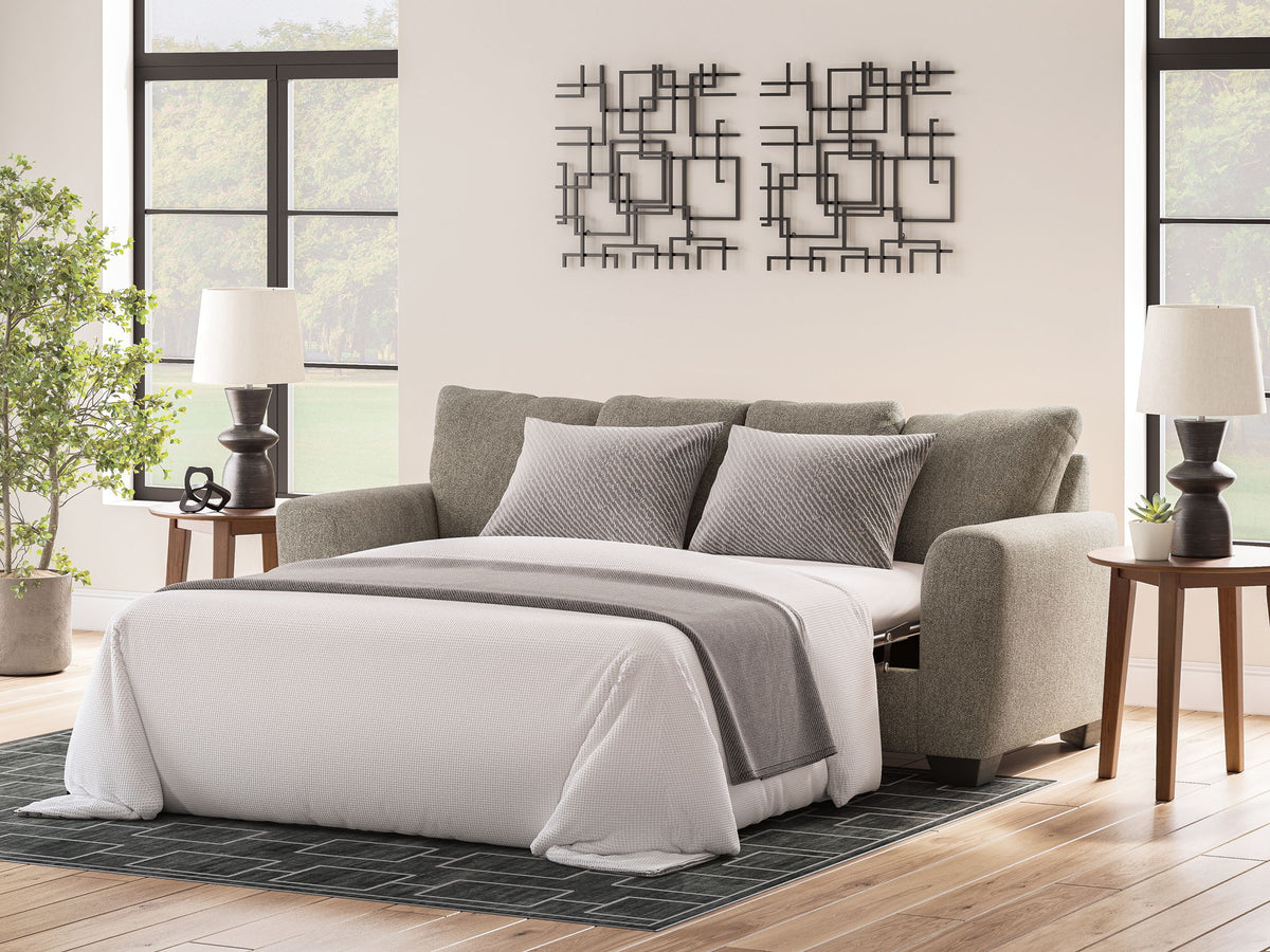 Triston-Peaks - Queen Sofa Sleeper - Suede - R&R Furniture Gallery (Fountain Valley, CA)