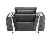 1051 - Contemporary Velvet Chair - R&R Furniture Gallery (Fountain Valley, CA)