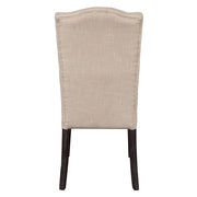 Gerardo - Side Chair (Set of 2) - Beige Linen & Weathered Espresso - R&R Furniture Gallery (Fountain Valley, CA)
