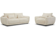 Utopia - 2 Seat Sofa With Lumbar Pillow - Mega Ivory - R&R Furniture Gallery (Fountain Valley, CA)