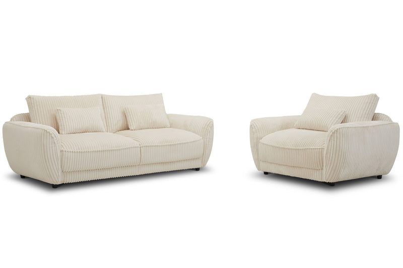 Utopia - 2 Seat Sofa With Lumbar Pillow - Mega Ivory - R&R Furniture Gallery (Fountain Valley, CA)