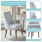 Winfield - Upholstered Dining Chair (Set of 2) - Light Gray - R&R Furniture Gallery (Fountain Valley, CA)