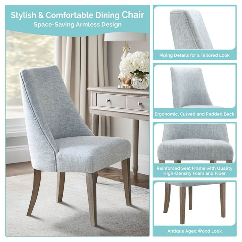 Winfield - Upholstered Dining Chair (Set of 2) - Light Gray - R&R Furniture Gallery (Fountain Valley, CA)