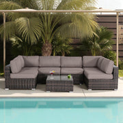 Seating Set With Cushions Handcrafted Wicker Design - R&R Furniture Gallery (Fountain Valley, CA)
