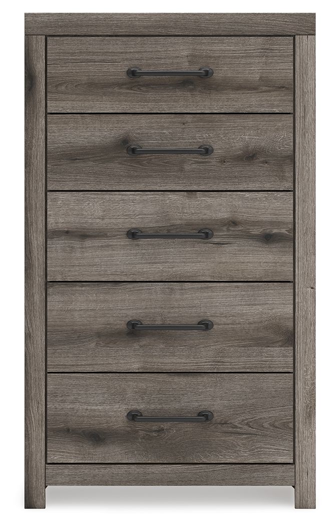 Graystorm - Five Drawer Chest - Brown Gray - R&R Furniture Gallery (Fountain Valley, CA)