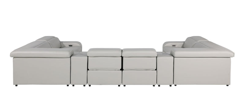 1116 - 8-Piece U-Shaped Sectional Sofa In With 4 Power Recliners & Power Headrest