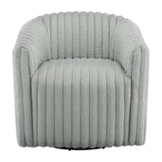 Alexa - Barrel Swivel Chair - Gray - R&R Furniture Gallery (Fountain Valley, CA)